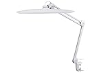 SEMPLIX LED Arbeitslampe 182 LED/Lichtfarbe einstellbar/dimmbar/Tischklemme (weiß)