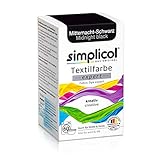 simplicol Textilfarbe expert Mitternacht-Schwarz 1718: Farbe für kreatives, einfaches Färben in der Waschmaschine oder manuell