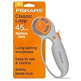 Fiskars Rollmesser Ø 45 mm, Mit Komfortgriff, Titankarbid, Orange/Weiß, 1003861