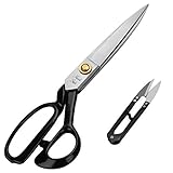 Handi Stitch Schneiderschere Stoffschere mit Fadenschneider - Profi Textilschere Scharf 27,94cm aus Edelstahl – Schere zum Schneiden von Stoff, Kleidung, Textilien, Leder, Jeans, Nähen & Ändern