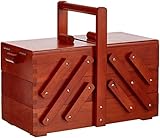 Prym 612549 Nähkasten aus dunklem Holz, M Nähkorb, braun, M