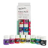 Mont Marte Textilfarben Set – 8 Stück x 20ml – Waschfeste Stoffmalfarben – Hochwertige Farben – Ideal für Kleidung, Taschen und Allen Stoffen