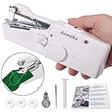 Mini Nähmaschine, AOWEIKA Tragbare Handnähmaschine Schnellstichwerkzeug, AA Batteriebetrieben für Kleidung Stoff, Vorhang, Schal, DIY*