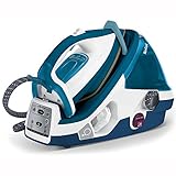 Tefal Pro Express Dampfbügelstation GV8963 | 2.200 W | 120 g/Min. variabler Dampf | 440 g/Min. Dampfstoß | Automatische Abschaltung | 3 voreingestellte Bügelprogramme | 6,5 Bar | Blau/Weiß